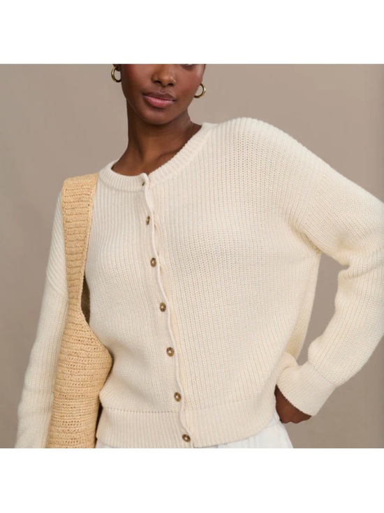 Jenni Kayne Sweaters - NWT Jenni Kayne Cotton Hayes Crewneck Cardigan Ivory Size S Minimalist